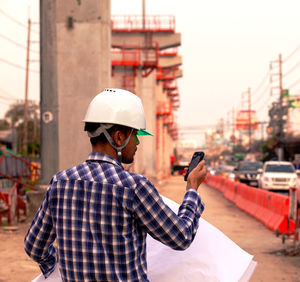 Man using mobile phone