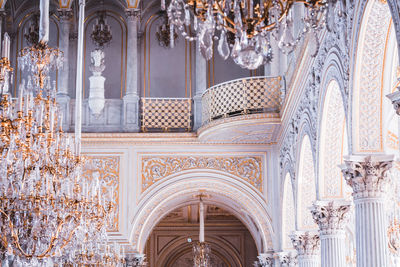 Low angle view of ornate ceiling in building