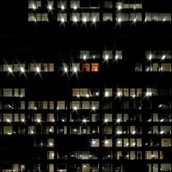 Full frame shot of illuminated building at night