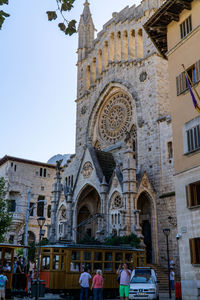 Group of people in front of building