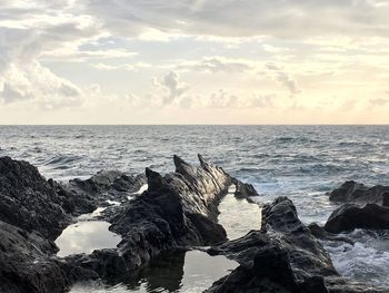 Scenic view of sea against sky