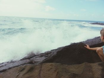 Scenic view of sea against sky