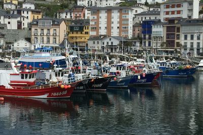 Boats in harbor