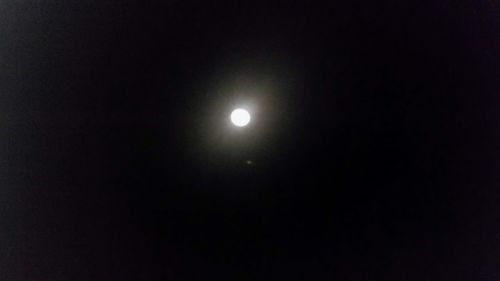 Low angle view of moon in sky