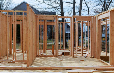 Exterior of building under construction