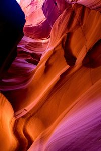 Low angle view of rock formation