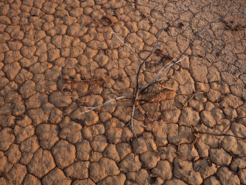 Full frame shot of cracked land