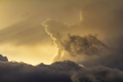 Low angle view of sky during sunset