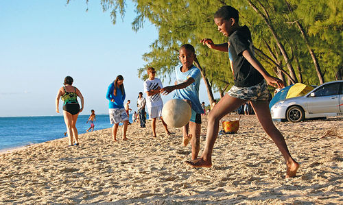 Group of people on beach