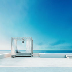 Scenic view of swimming pool against sky