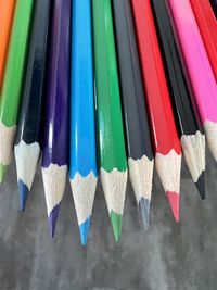 Close-up of colored pencils