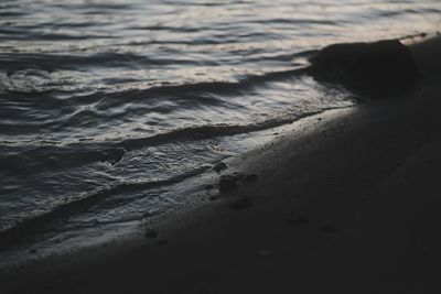 Close-up of sand at beach