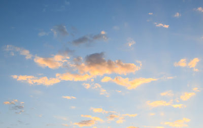 Low angle view of sky during sunset