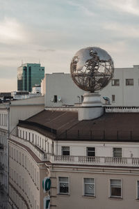 Low angle view of buildings against sky