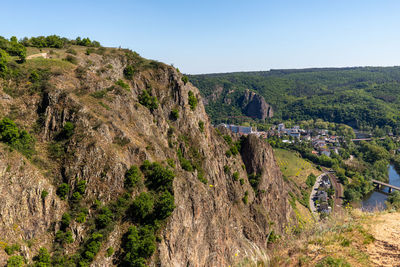 Scenic view of landscape against clear sky