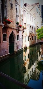 Reflection of buildings in canal