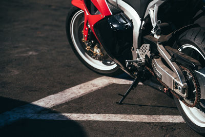 Low section of bicycles on motorcycle