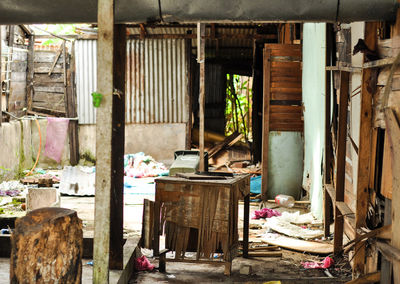 Interior of abandoned house