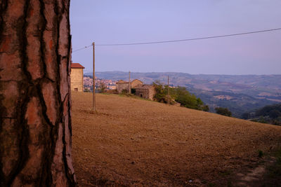 Scenic view of landscape against clear sky
