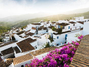 White town of frigiliana in malaga, spain