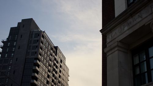 Low angle view of buildings against sky