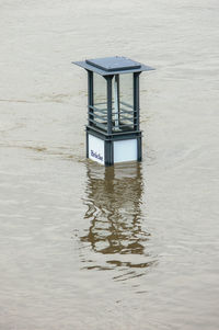 Lifeguard hut in water