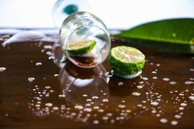 Close-up of drink on table