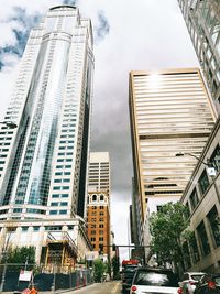 Low angle view of skyscrapers