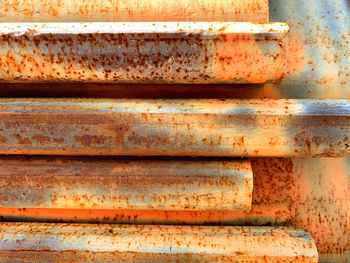 Full frame shot of rusty metal on wall