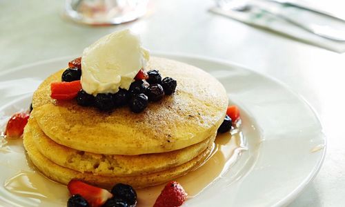 Close-up of dessert in plate