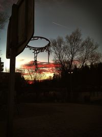 Silhouette of trees at sunset