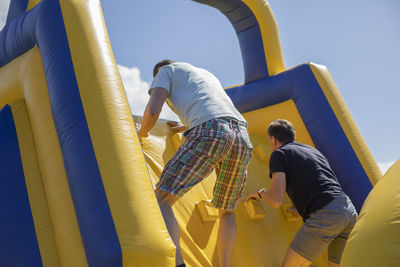 People enjoying in playground