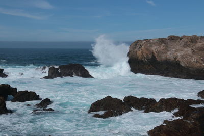 Rocks in sea