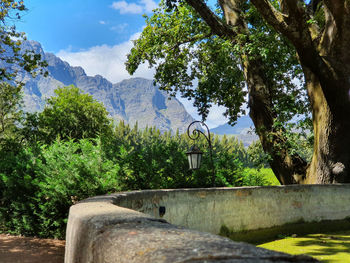 View on the hottentots-holland mountains near franschhoek