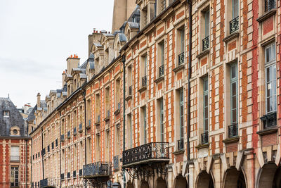 Low angle view of buildings in city