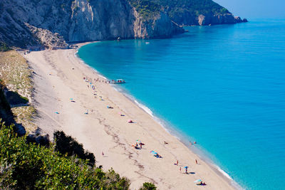 Milos beach on lefkada island