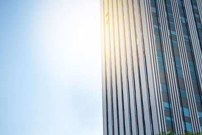 Low angle view of modern building against sky