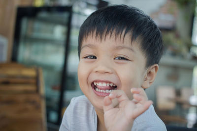 Portrait of cute happy boy