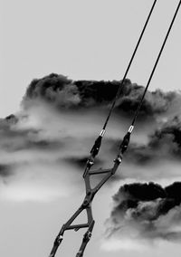 Low angle view of silhouette plant against sky