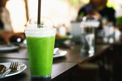 Close-up of drink on table