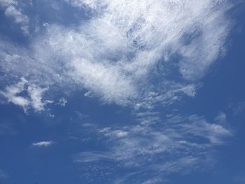 Low angle view of clouds in sky