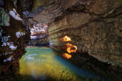 Rock formations in water