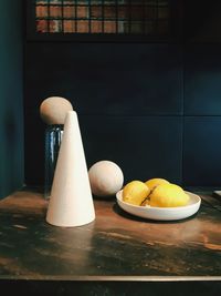 Close-up of fruits on cutting board