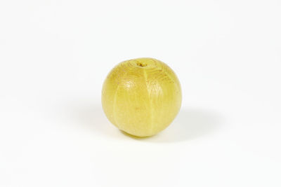 Close-up of apple against white background