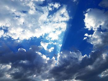Low angle view of clouds in sky