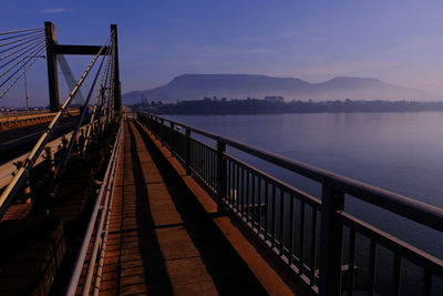 Bridge at khong river communicate between thai and laos.