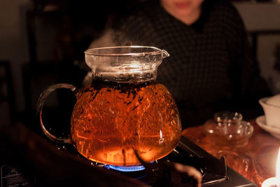 Close-up of drink on table