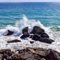 Scenic view of sea waves