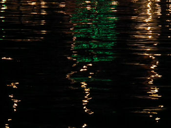 Scenic view of rippled water at night