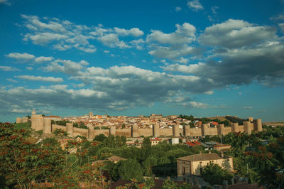 View of townscape against sky